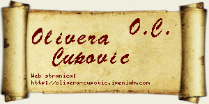 Olivera Čupović vizit kartica